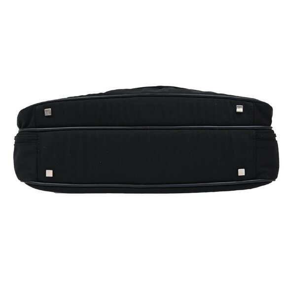 GUCCI Logo Business Shoulder Bag Nylon Leather Black SHW Made in Italy 65KB366 - Picture 6 of 16